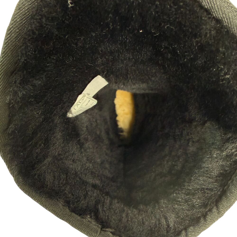AUSTRALIA LUXE COLLECTIVE Black Cosy Tall Boots Sheepskin Fur Women's Size 7 - Picture 6 of 16